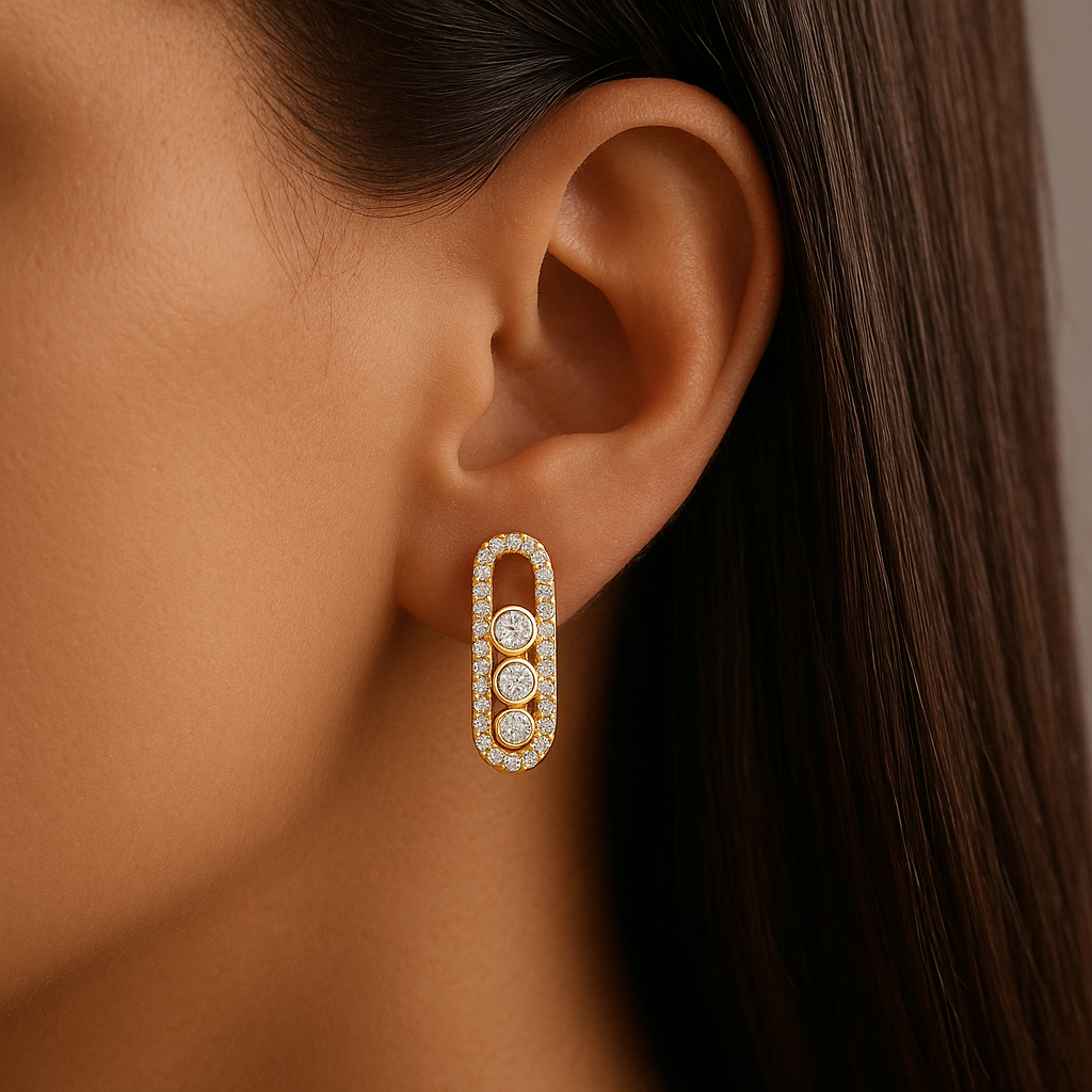 Charmy Set (Earrings, Necklace, Bracelet, με σταθερά Ζιργκόν)