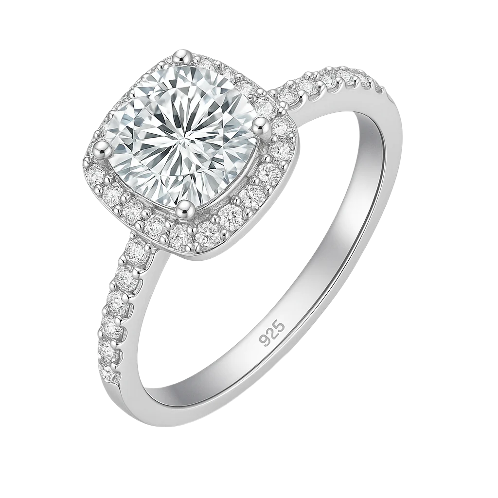 Violet Ring 1 CT Diamond Moissanite